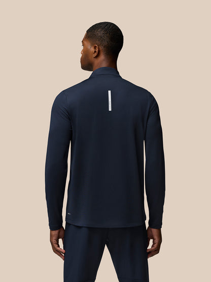 Flow Quarter Zip Sweater Top - Navy