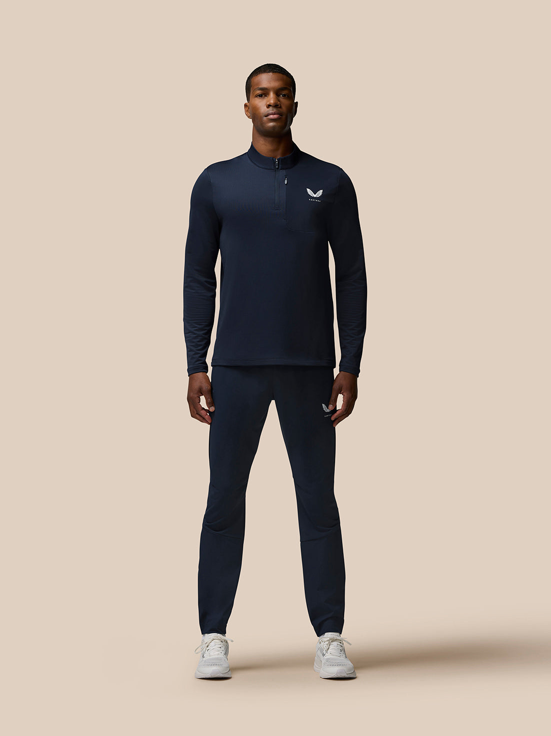 Flow Quarter Zip Sweater Top - Navy