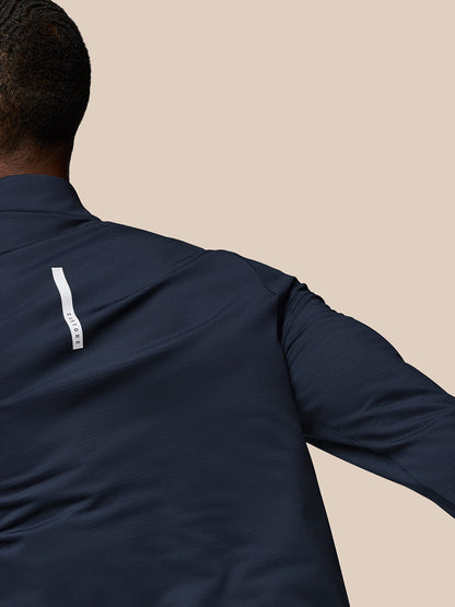 Flow Quarter Zip Sweater Top - Navy