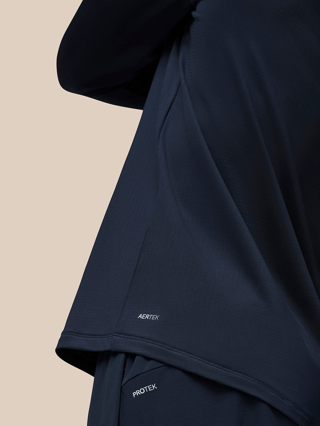 Flow Quarter Zip Sweater Top - Navy