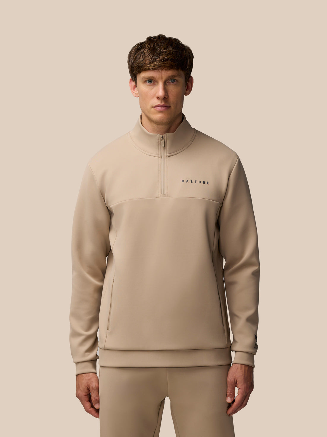 Flex Lifestyle 1/4 Zip - Mushroom/Gunmetal
