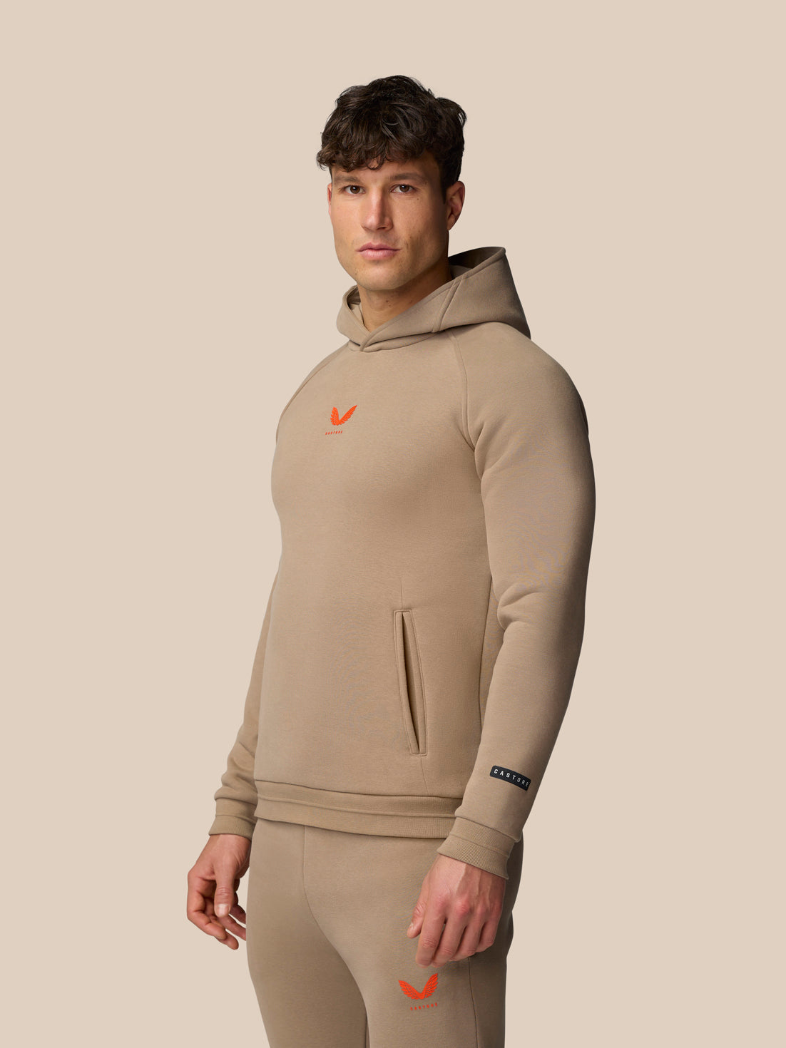 Adapt Fleece Hoodie – Ton - Clay/Deep Orange
