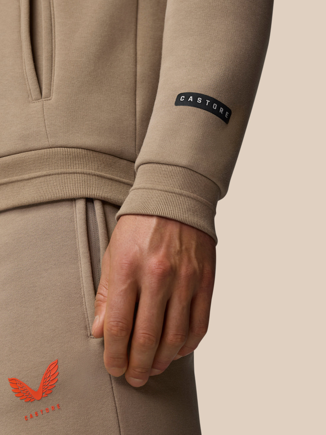Adapt Fleece Hoodie – Ton - Clay/Deep Orange