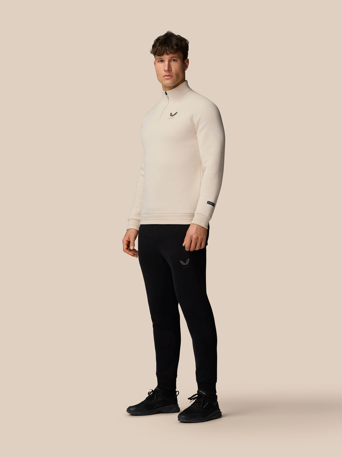 Adapt Fleece Quarter Zip - Stone/Gunmetal