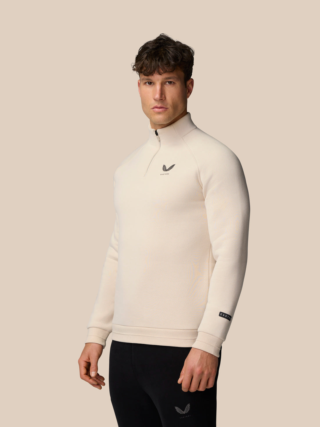 Adapt Fleece Quarter Zip - Stone/Gunmetal