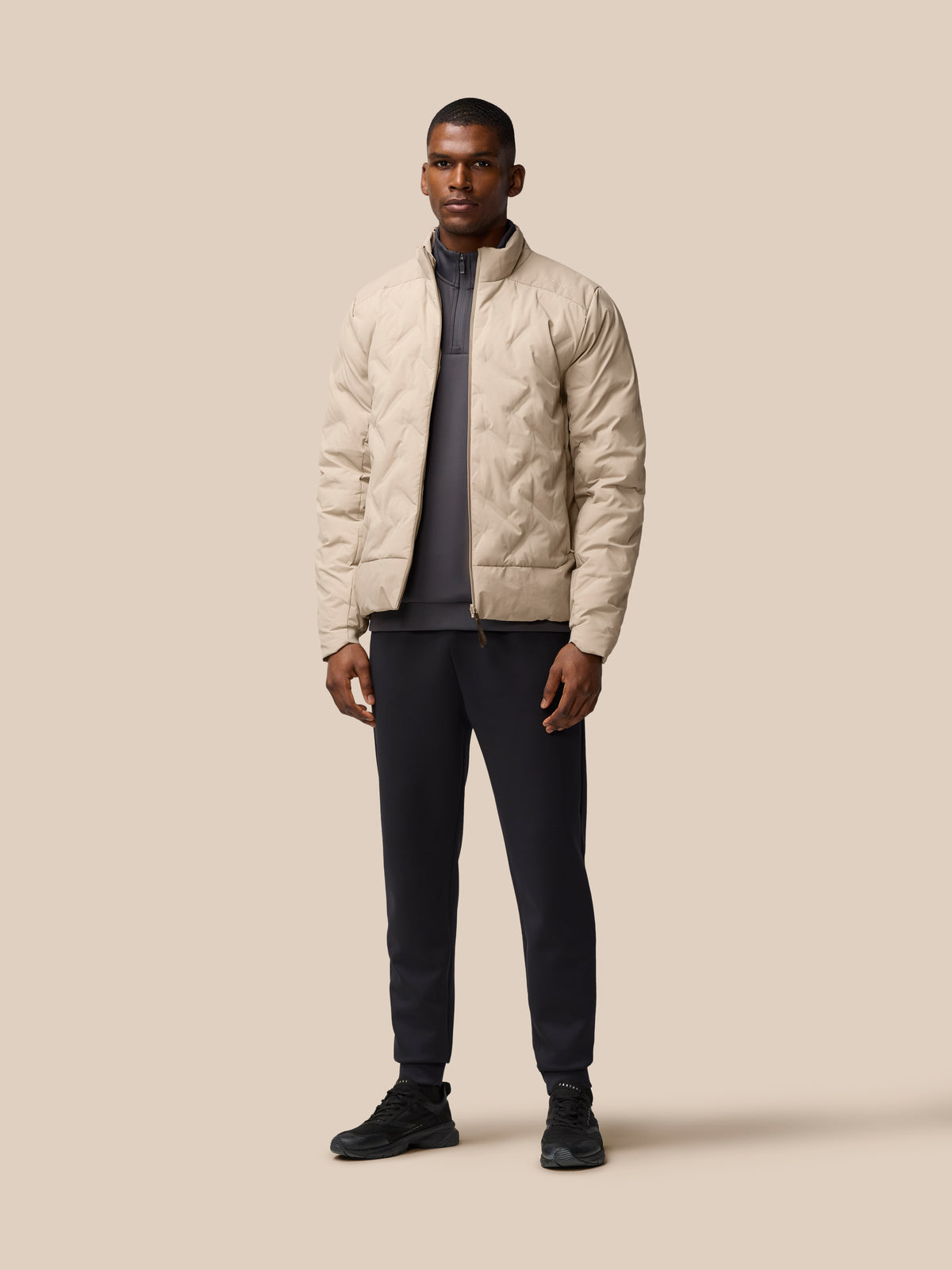 Chaqueta acolchada – Champiñón - Champiñón/Negro