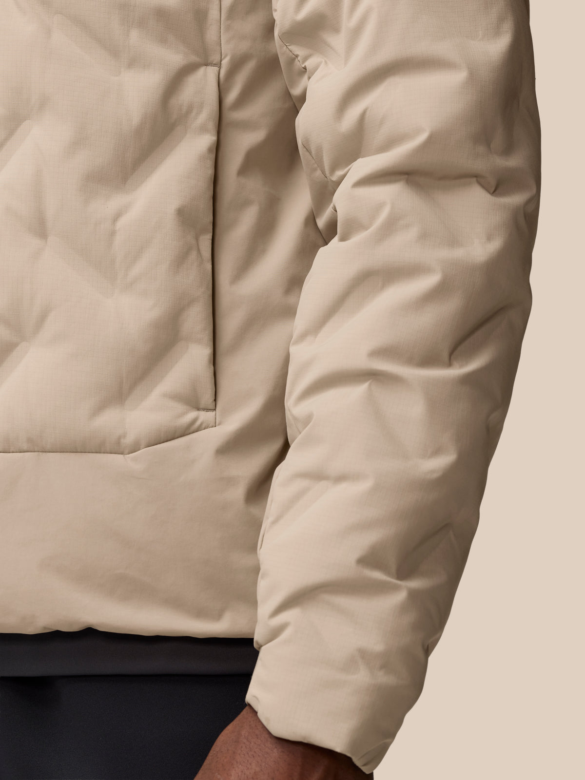 Chaqueta acolchada – Champiñón - Champiñón/Negro
