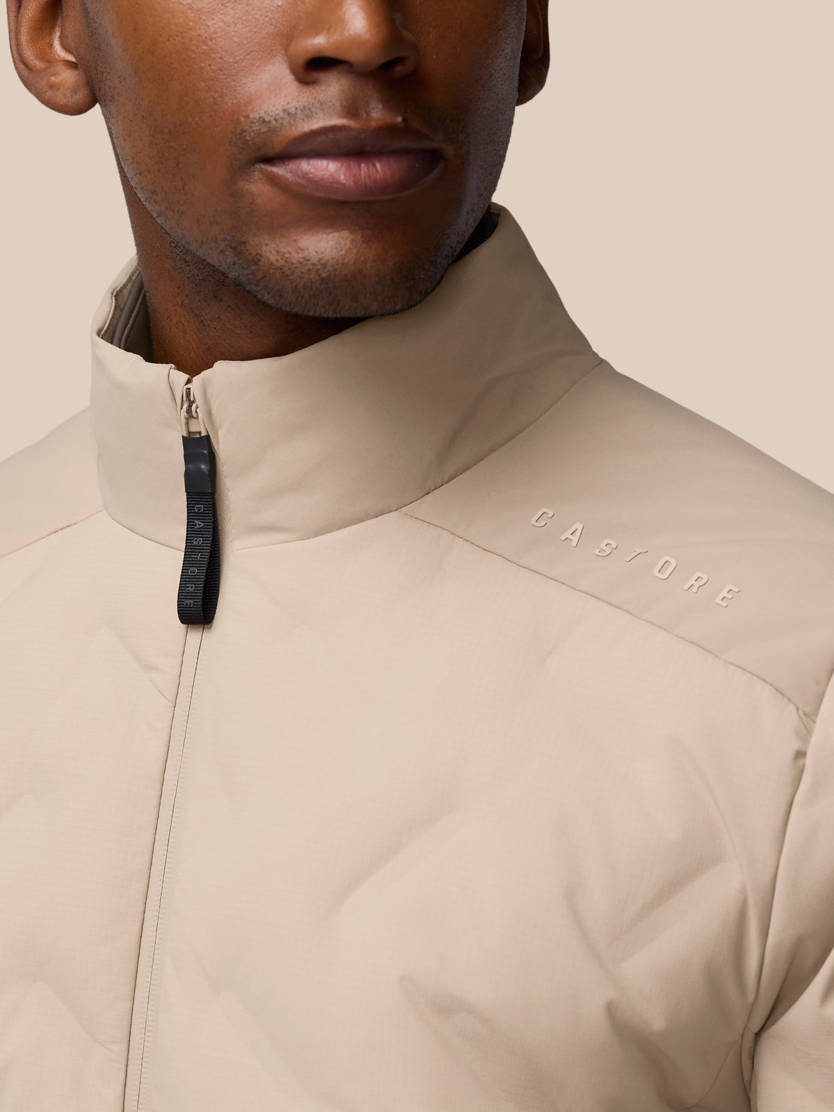 Chaqueta acolchada – Champiñón - Champiñón/Negro