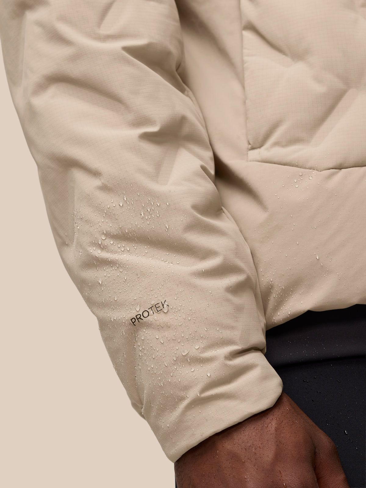 Chaqueta acolchada – Champiñón - Champiñón/Negro