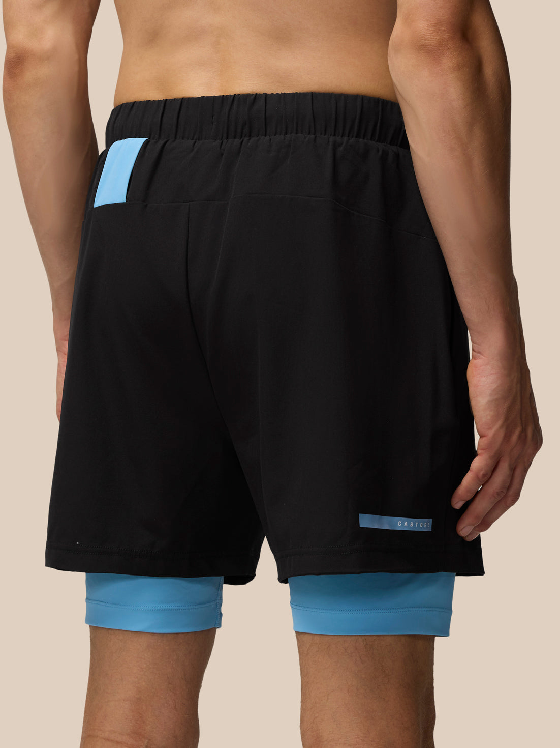 Flow Pantalones cortos 2 en 1 - Negro/Azul frío - Black/Cool Blue