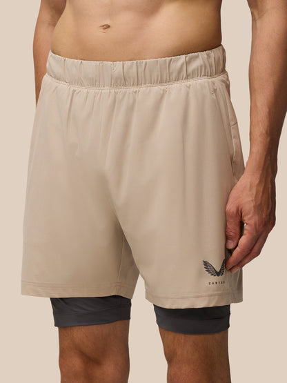 Flow 2-in-1 Shorts - Beige