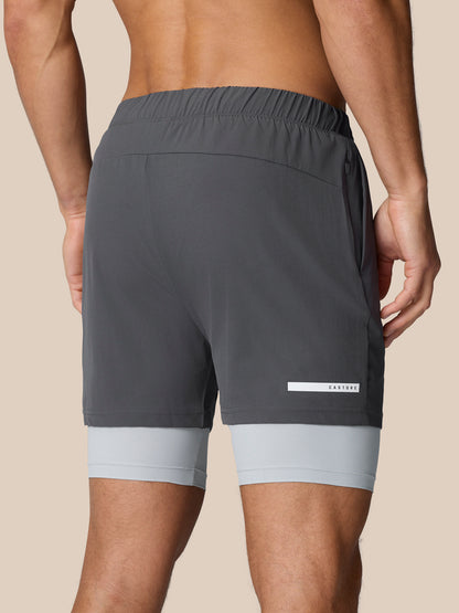 Flow Training 2-In-1 Short - Mid Grey
