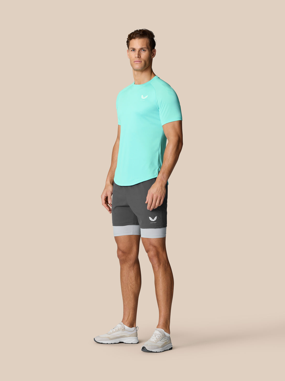Flow Training Muscle Grip T-Shirt - Light Aqua