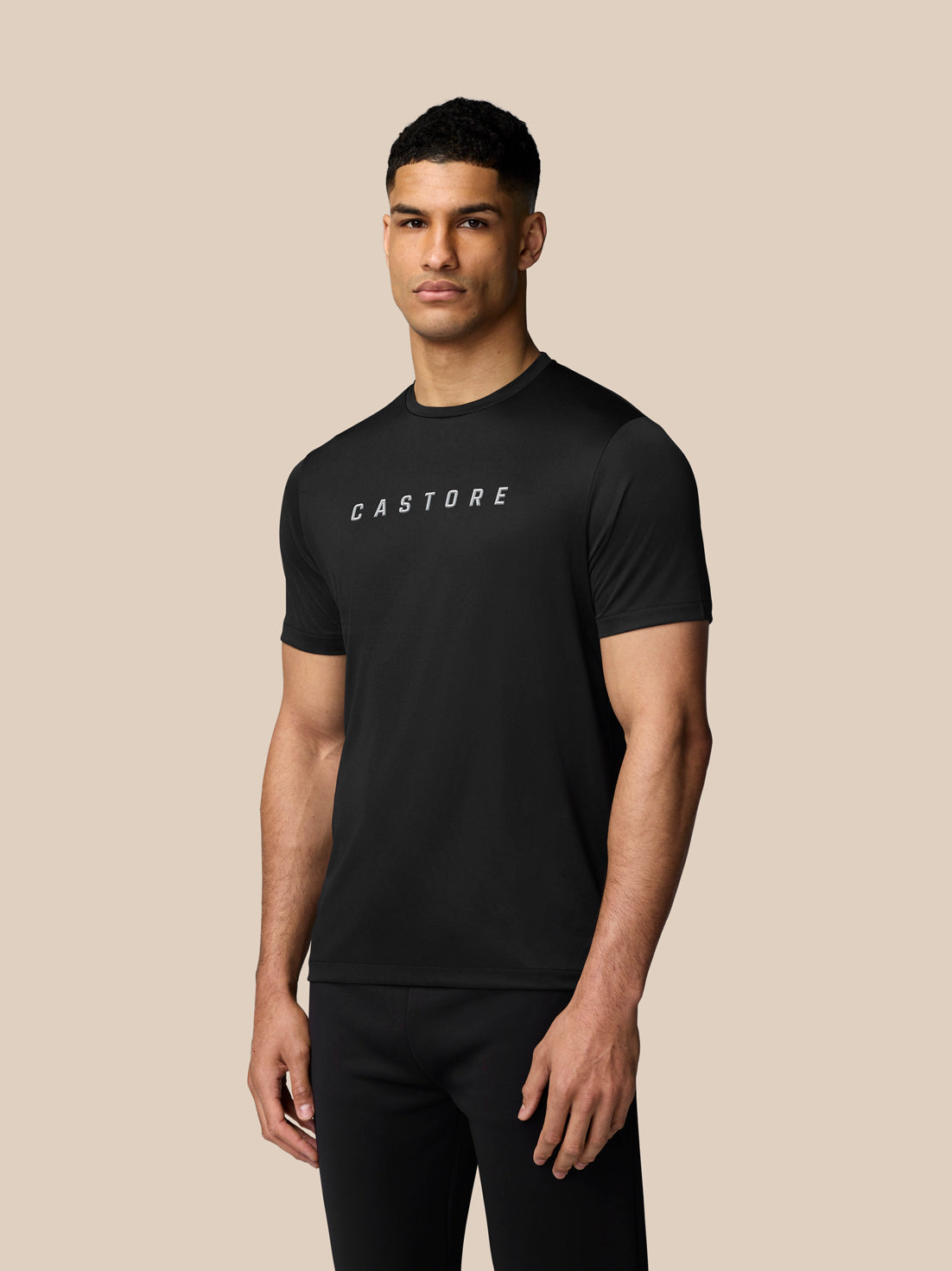 Grafik Training T-Shirt – Schwarz - Schwarz/Weiss