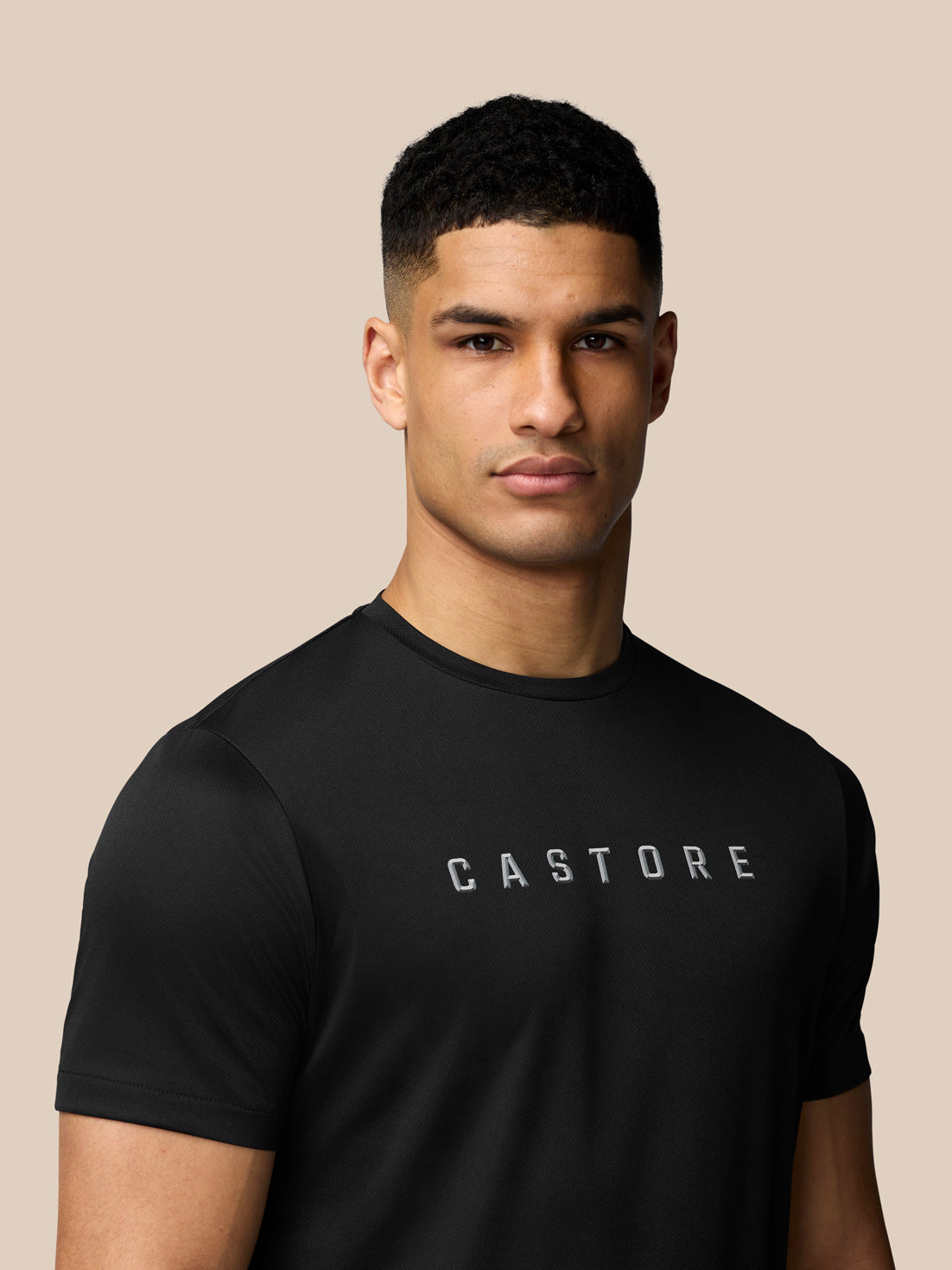 Grafik Training T-Shirt – Schwarz - Schwarz/Weiss