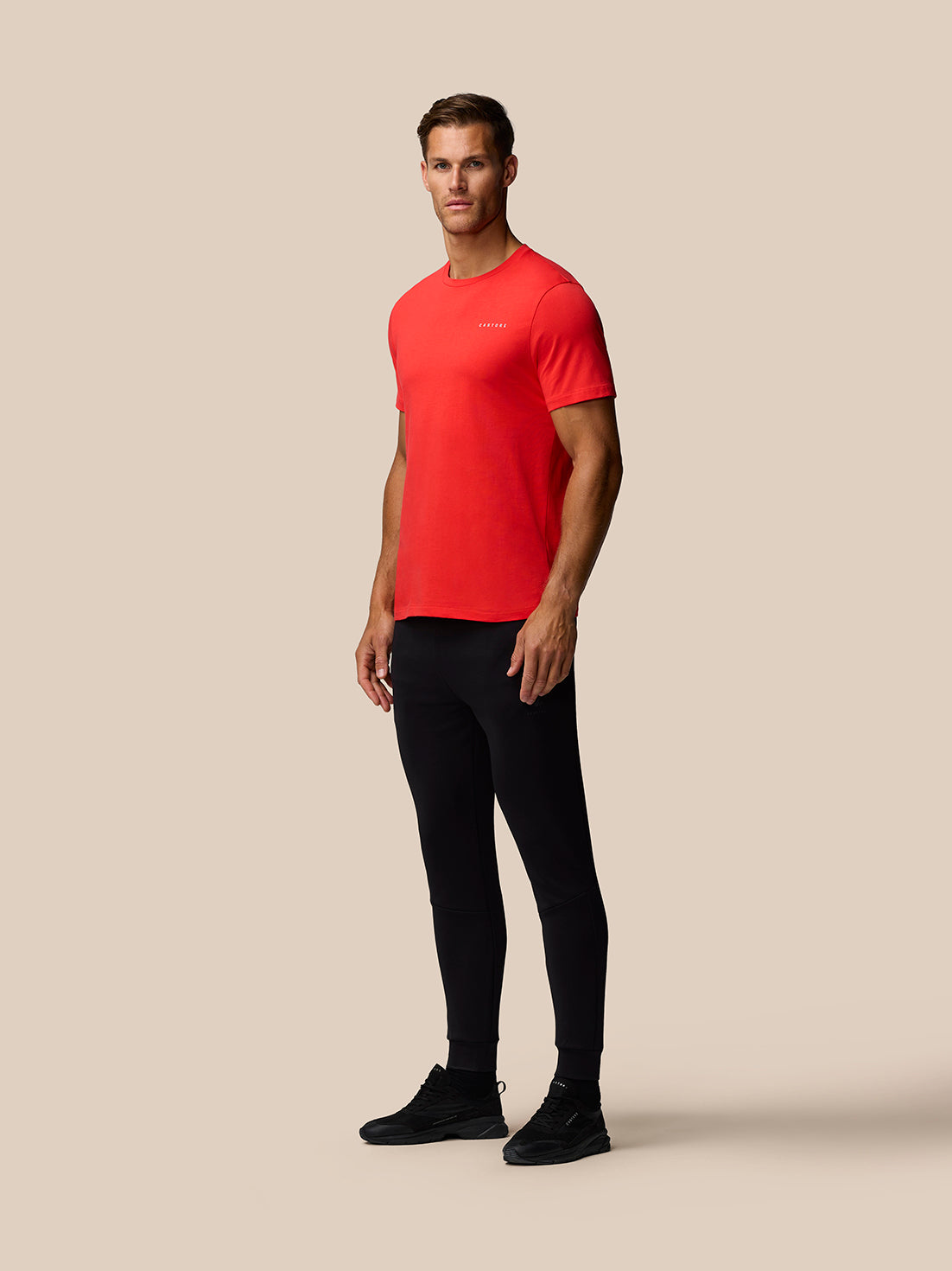 Graphic Training T-Shirt - Poppy Red - Poppy Red/White