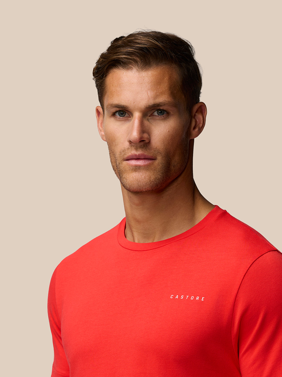 Graphic Training T-Shirt - Poppy Red - Poppy Red/White