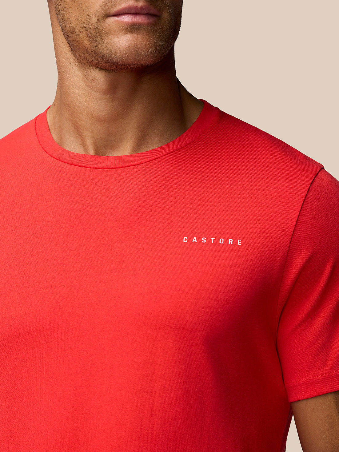 Graphic Training T-Shirt - Poppy Red - Poppy Red/White