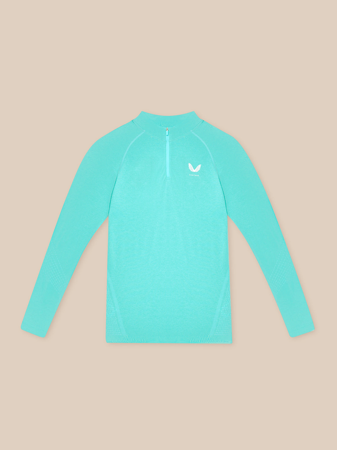 Flow Trainings-1/4-Zip-Oberteil – Helles Aqua - Helles Aqua