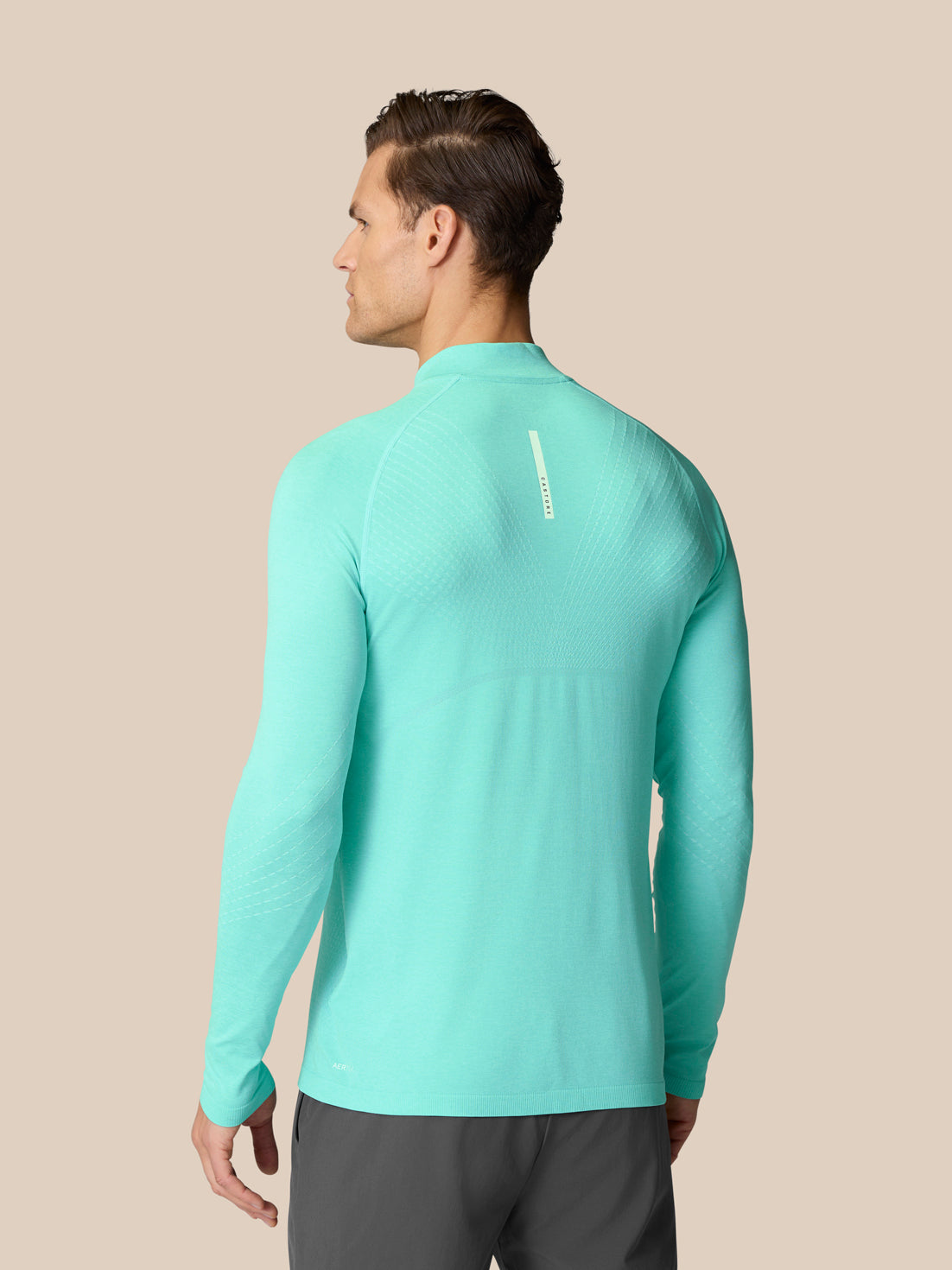 Flow Trainings-1/4-Zip-Oberteil – Helles Aqua - Helles Aqua