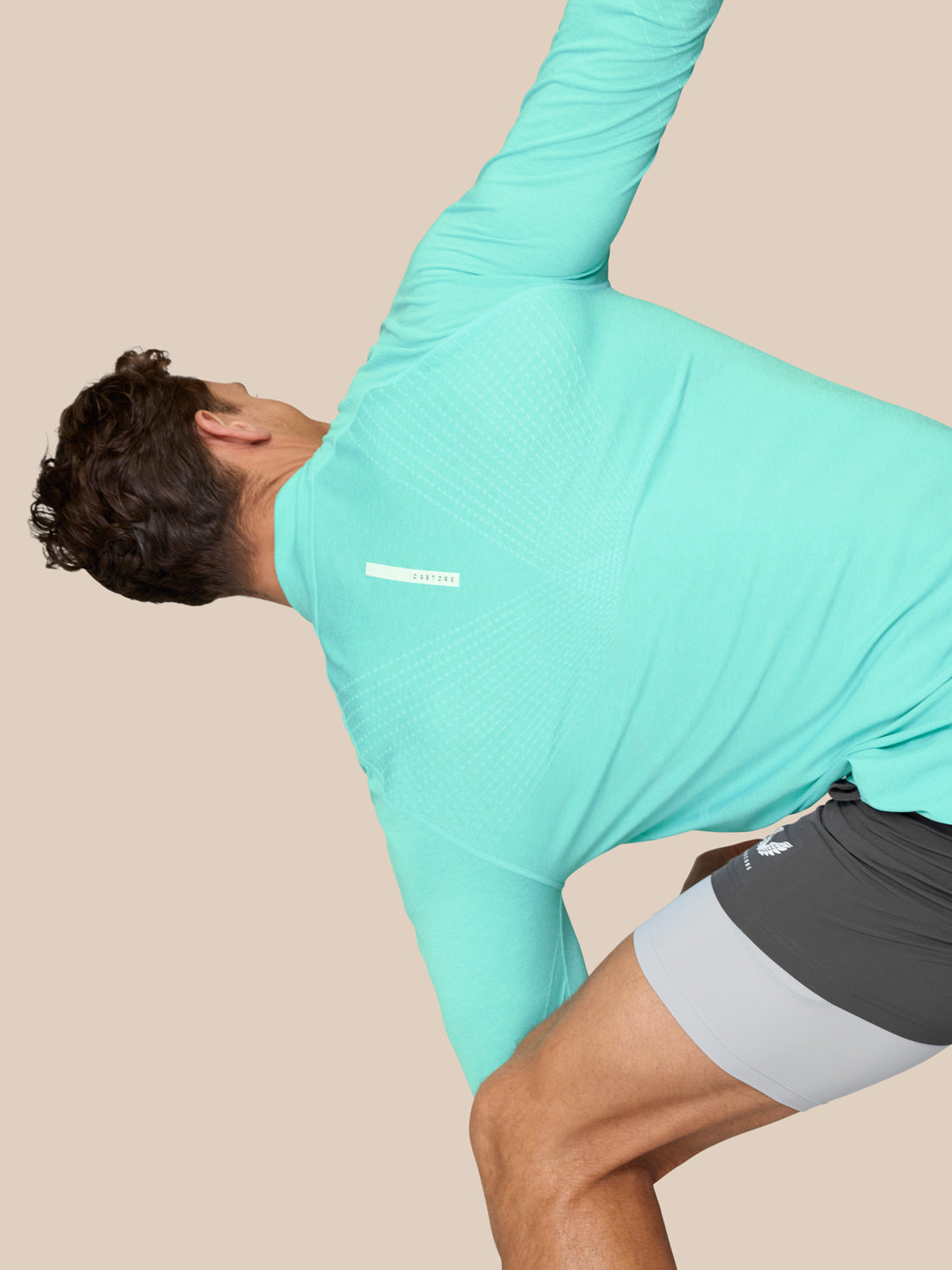 Flow Trainings-1/4-Zip-Oberteil – Helles Aqua - Helles Aqua