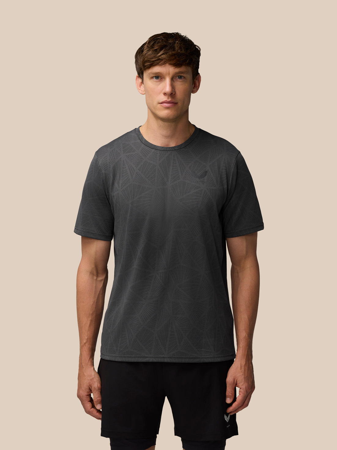 Flow Training Engineered Knit T-Shirt - Black - Black/Black