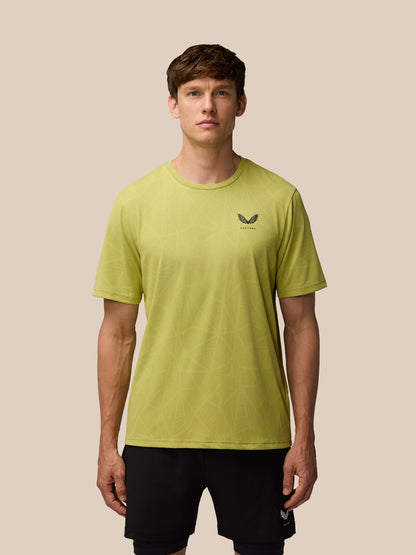 Flow Training Engineered Knit T-Shirt - Mustard/Black
