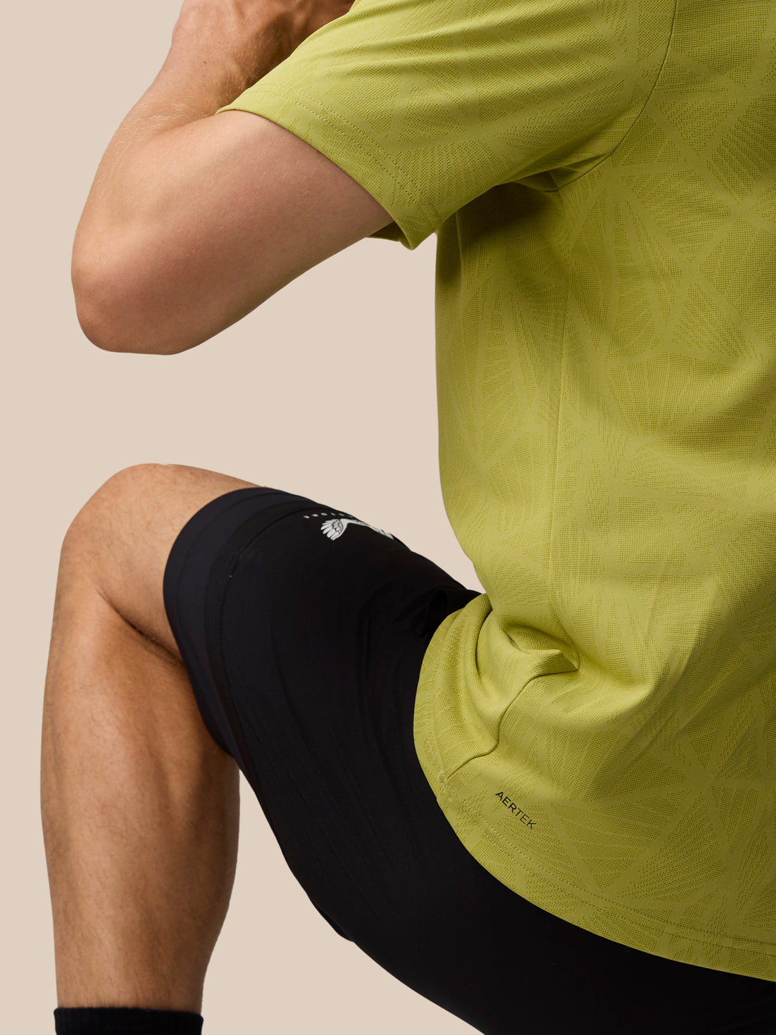 Flow Training Engineered Knit T-Shirt - Mustard/Black
