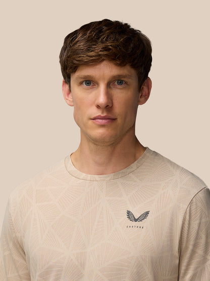 Flow Training Engineered Knit T-Shirt - Mushroom/Black