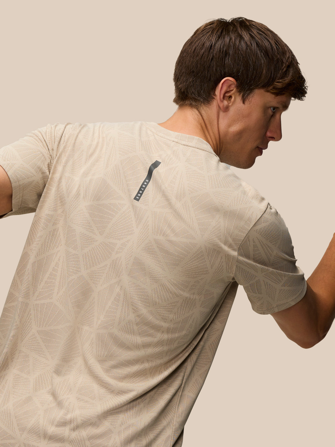 Flow Training Engineered Knit T-Shirt - Mushroom/Black