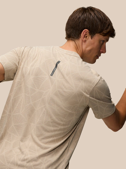 Flow Training Engineered Knit T-Shirt - Mushroom/Black