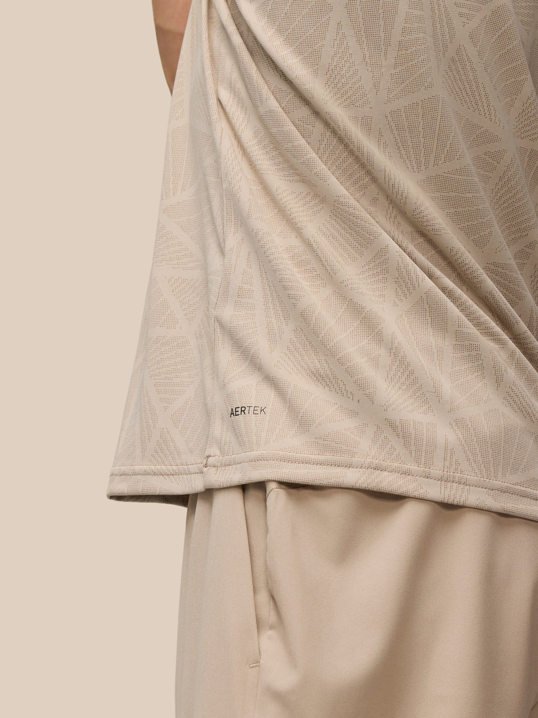 Flow Training Engineered Knit T-Shirt - Mushroom/Black