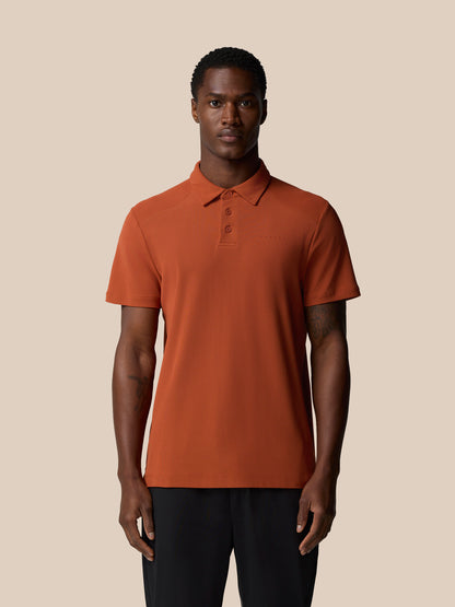 Elevated Lifestyle Polo Top - Dark Rust