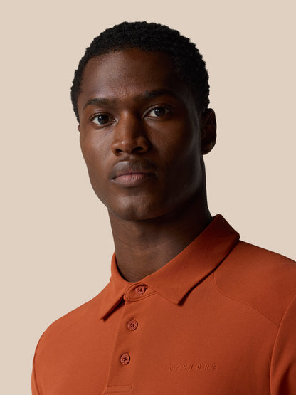 Elevated Lifestyle Polo Top - Dark Rust