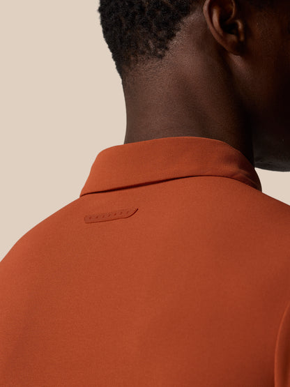 Elevated Lifestyle Polo Top - Dark Rust