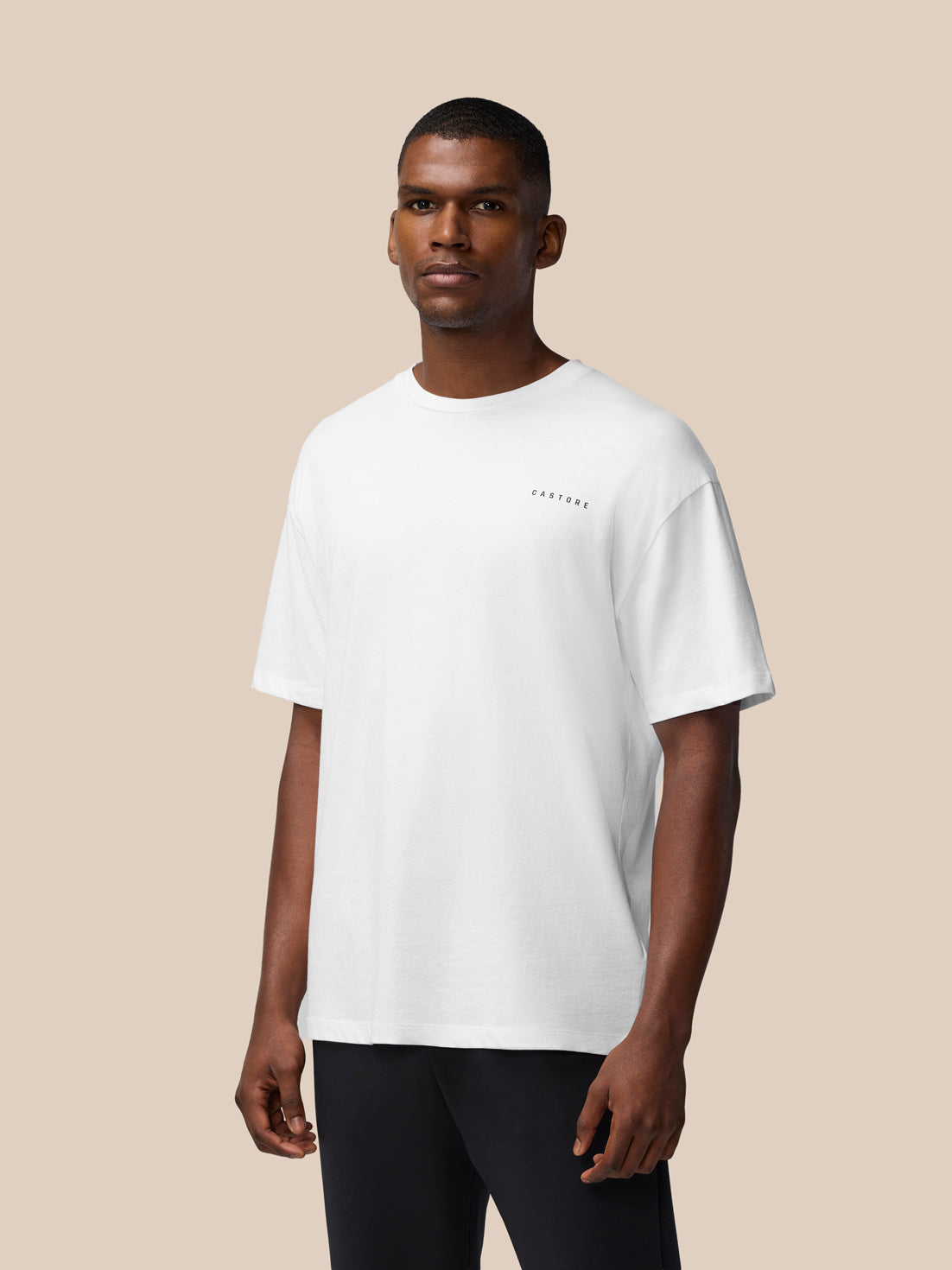 Flex Algodón Camiseta- Blanco/Negro - Blanco/Negro