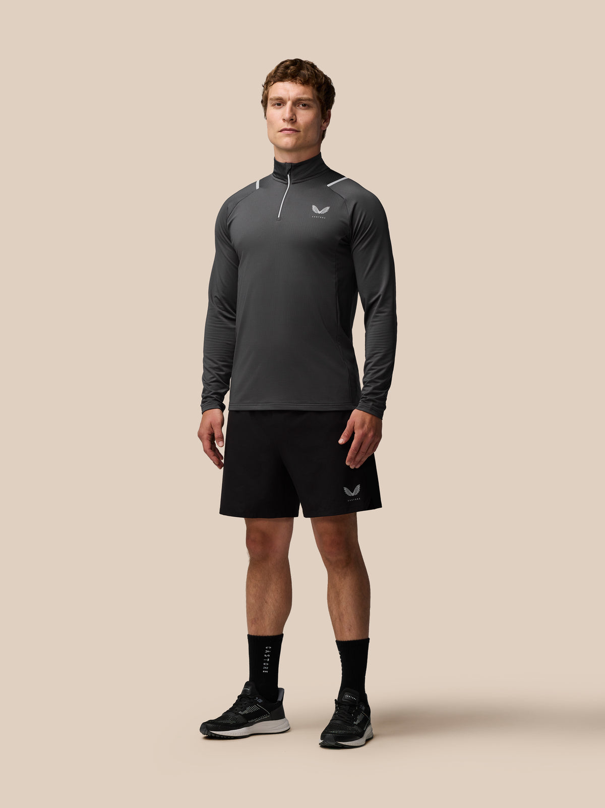 Apex Training Top de invierno con cremallera de 1/4 - Antracita - Gunmetal/Silver Reflective