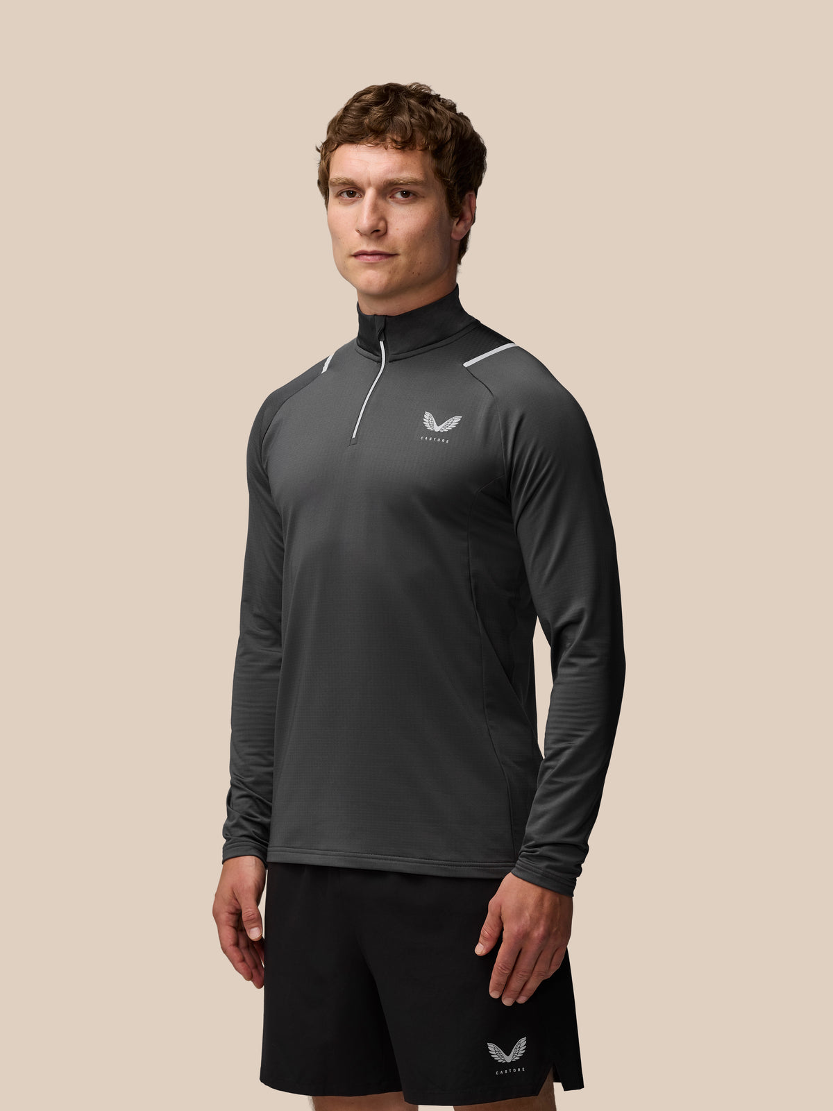 Apex Training Top de invierno con cremallera de 1/4 - Antracita - Gunmetal/Silver Reflective