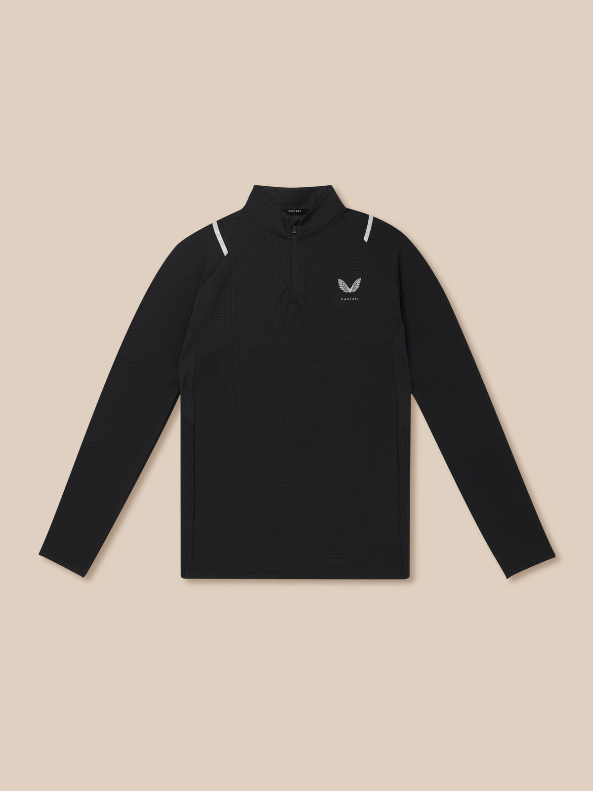 Apex Training 1/4 zip top – Black/Silver Reflective - Zwart