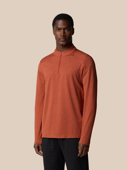 Elevated Lifestyle 1/4 Zip Top - Dark Rust