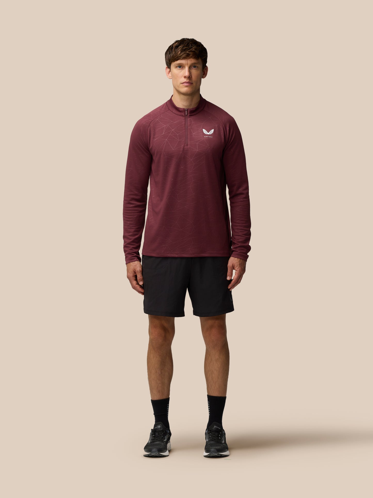 Adapt Training 1/4 Zip Top - Plum/Mint