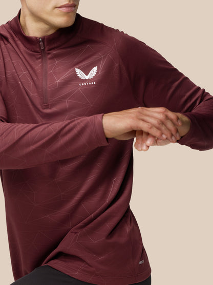 Adapt Training 1/4 Zip Top - Plum/Mint