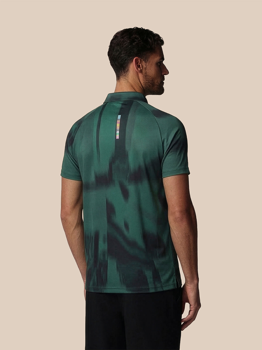 Heren x Paul Smith Performance Bedrukt Poloshirt – Blauwgroen - Petrol