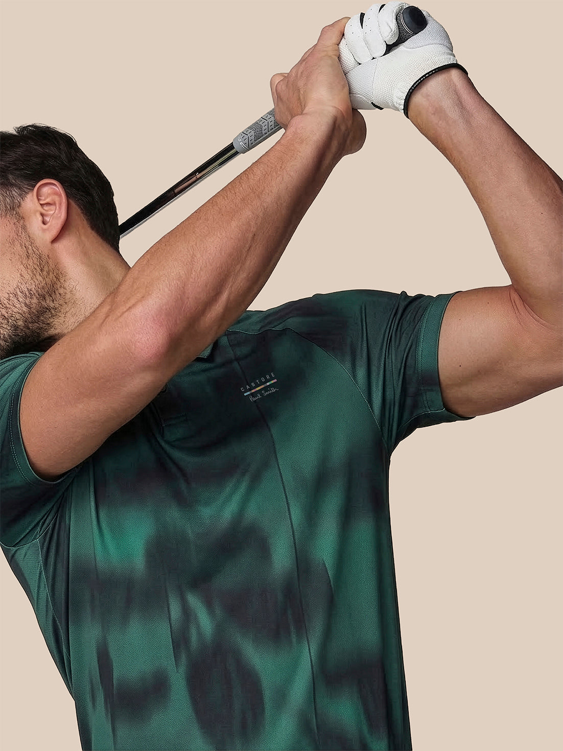 Heren x Paul Smith Performance Bedrukt Poloshirt – Blauwgroen - Petrol