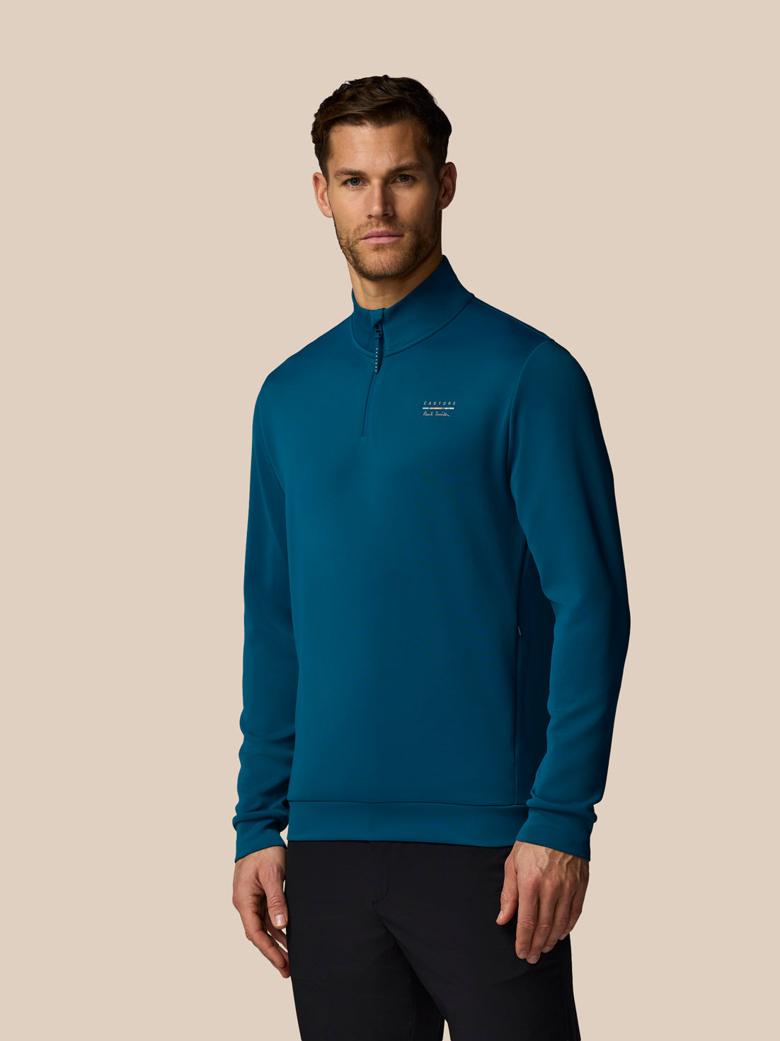 Herren x Paul Smith Technical 1/4-Zip-Oberteil – Petrol - Petrol