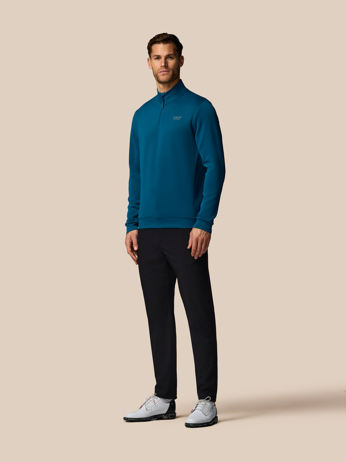 Herren x Paul Smith Technical 1/4-Zip-Oberteil – Petrol - Petrol