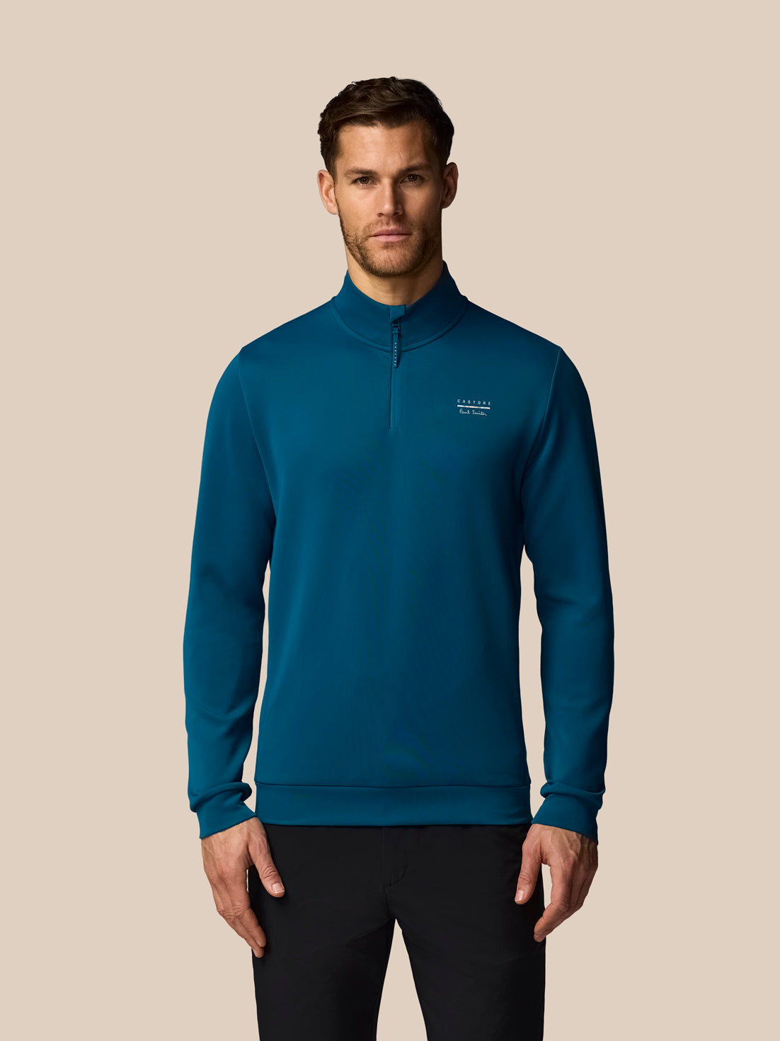 Herren x Paul Smith Technical 1/4-Zip-Oberteil – Petrol - Petrol