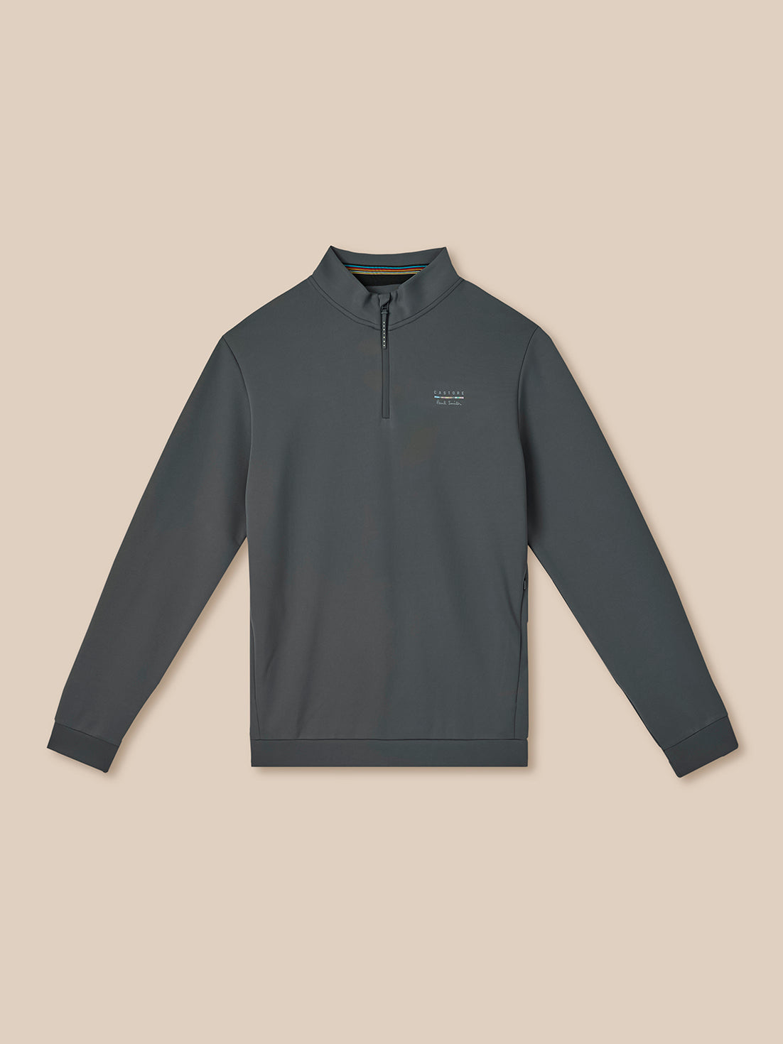 Men’s x Paul Smith Technical Quarter Zip Top - Charcoal - Charcoal
