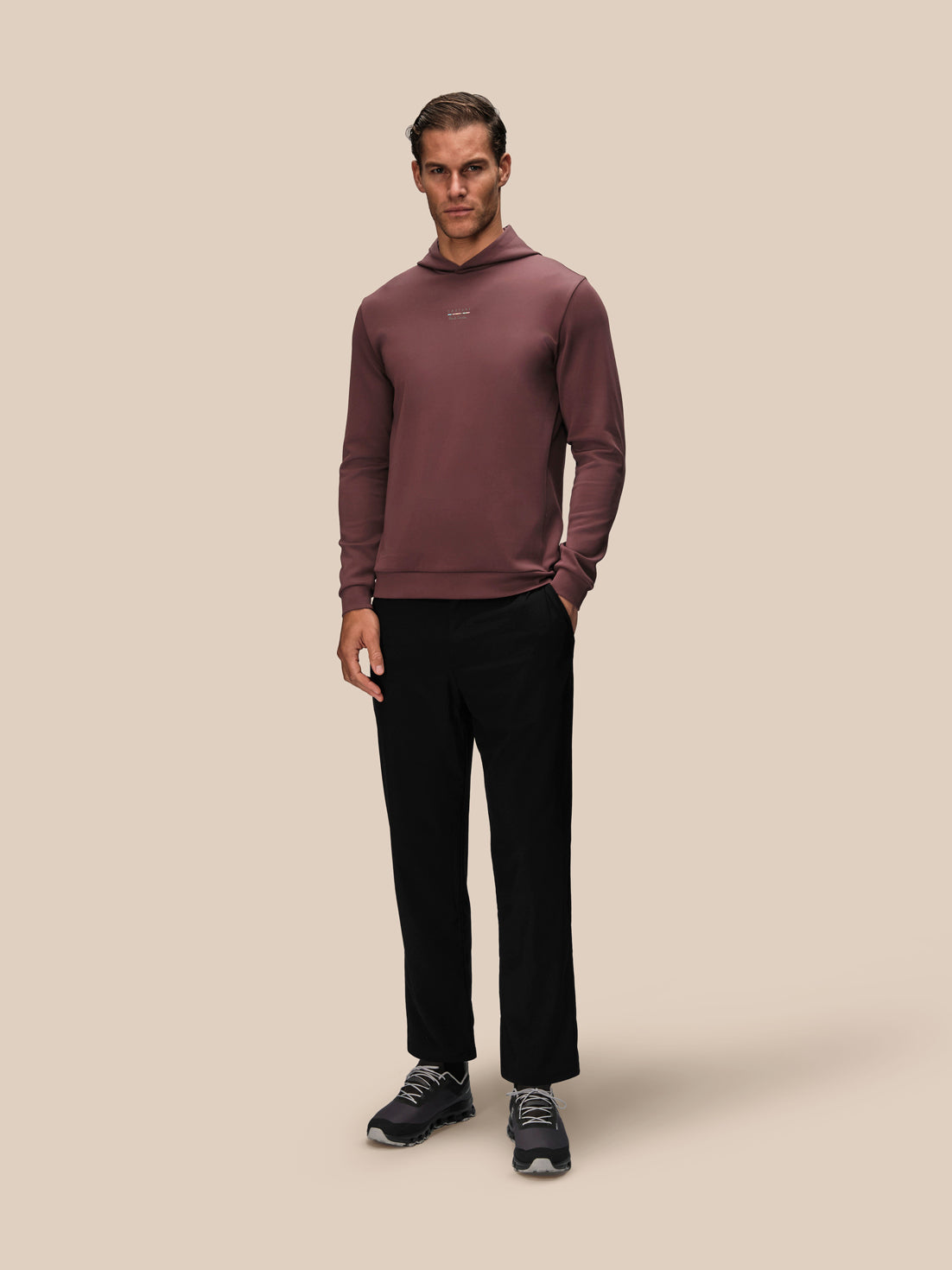 Castore x Paul Smith – Technischer Langarm-Hoodie für Herren in sportlicher Passform – Lila - Deep Damson