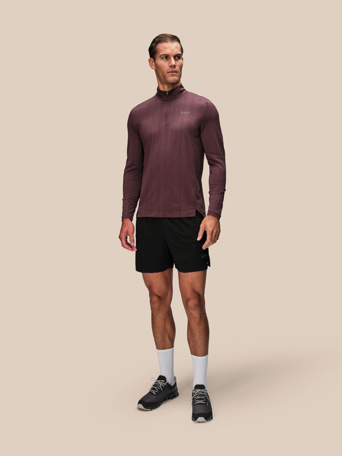 Herren Castore x Paul Smith Slim Fit 1/4-Zip-Oberteil – Lila - Deep Damson
